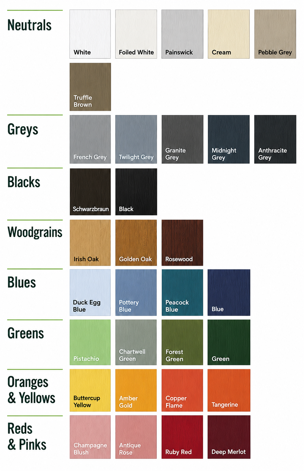 Composite Door Colours