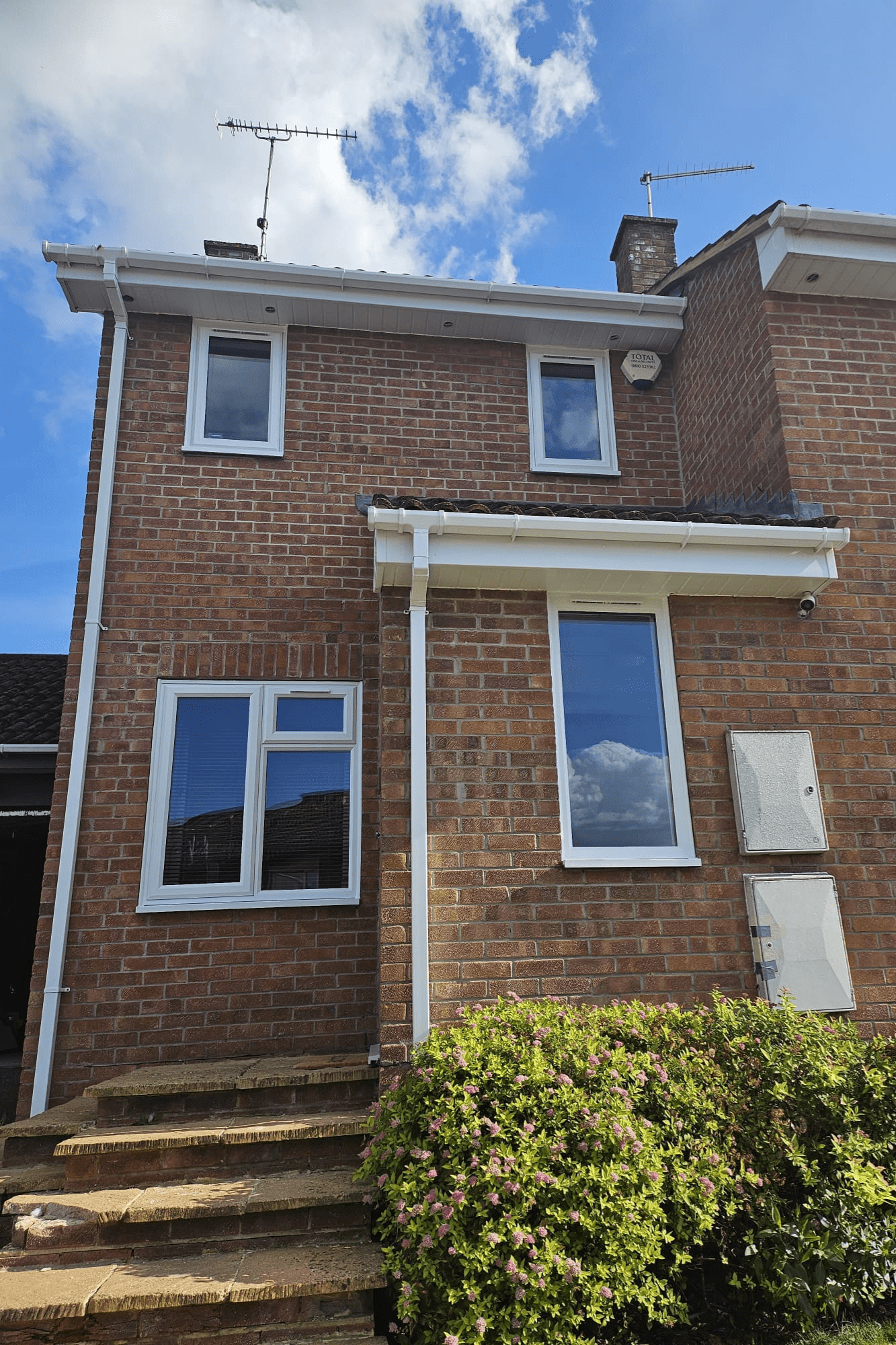 uPVC White Windows at the front of a house
