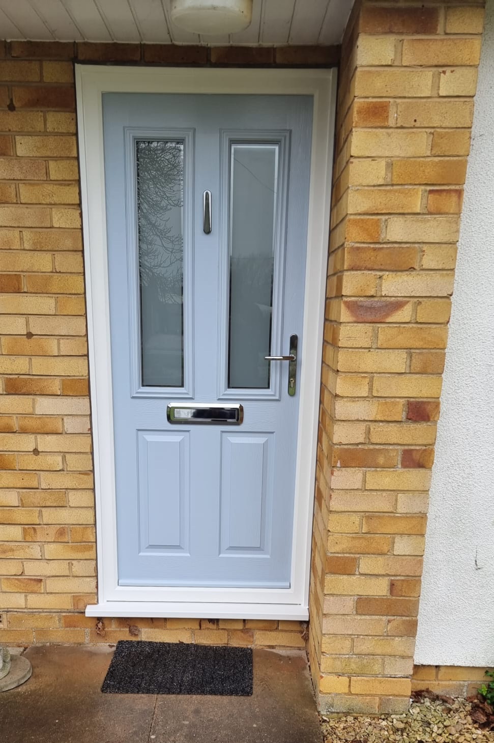 front composite door in duck egg blue